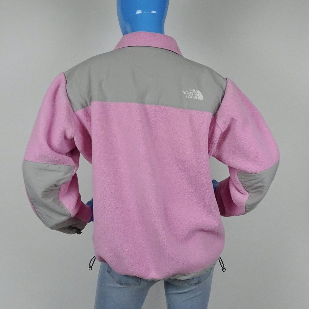 The North Face Womens M 8 10 Retro Denali Pink Gray Fleece Jacket Polartec 300 - Picture 6 of 8